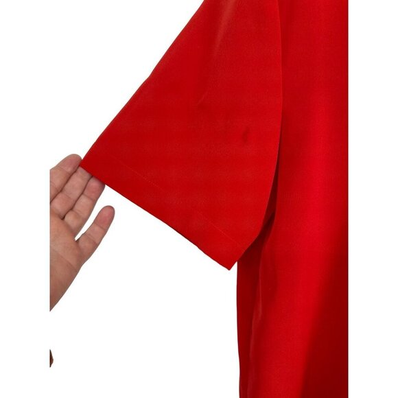 Talbots Vintage Short Sleeve Round Neck Pintuck Detail Blouse Size 16 - Picture 4 of 7